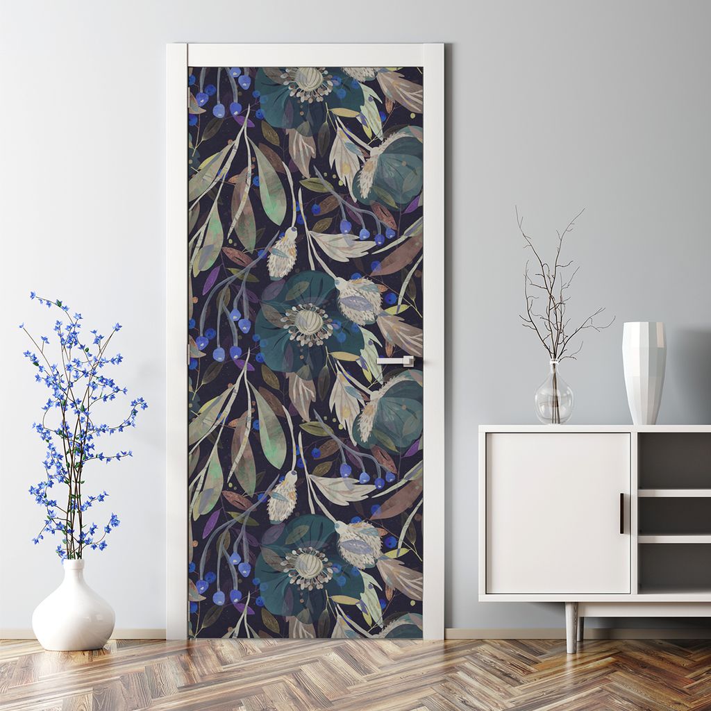 Dekorative Türposter Klebefolie selbstklebend Wandaufkleber Lila Abstraktion 70 x 200 cm