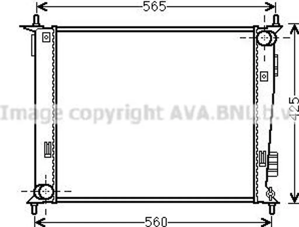 Radiateur moteur AVA KAA2143 pour Soul - Remplacement OE 253102K200