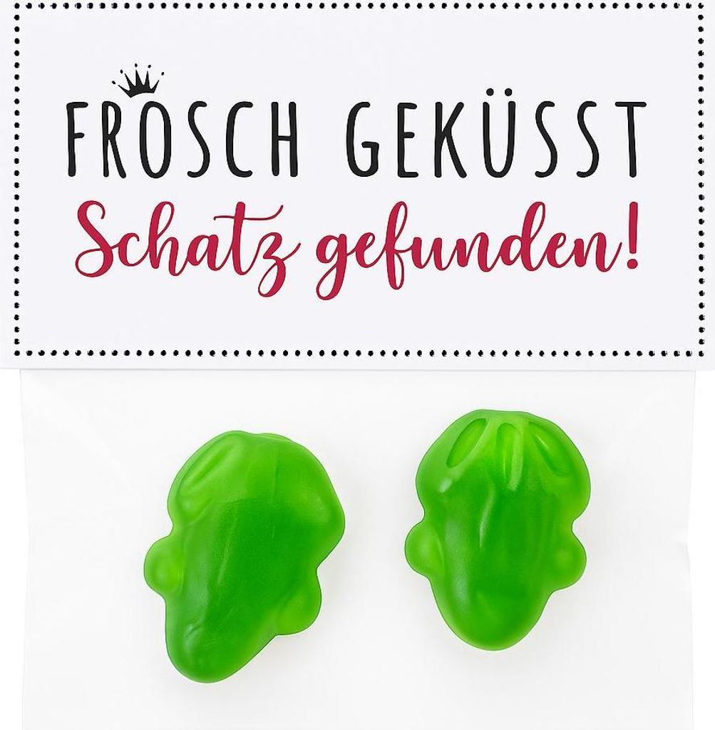 25 Gastgeschenke Froschkuss Krone, Hochzeit Märchenhaft Grün