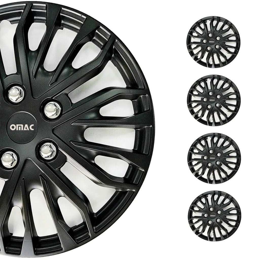 17 Zoll Radkappen Universal Radzierblenden Matte Schwarz Produktbild 