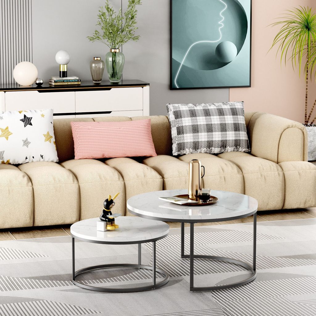 MODFU 2er-Set Couchtisch Satztisch Beistelltisch Produktbild 3