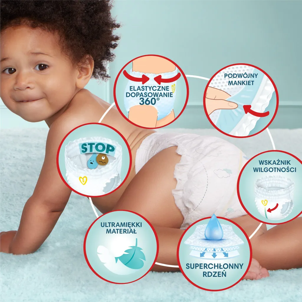 Pampers Premium Care Pants Taille 6 pour Bébé Actif Pack de 31 Couches