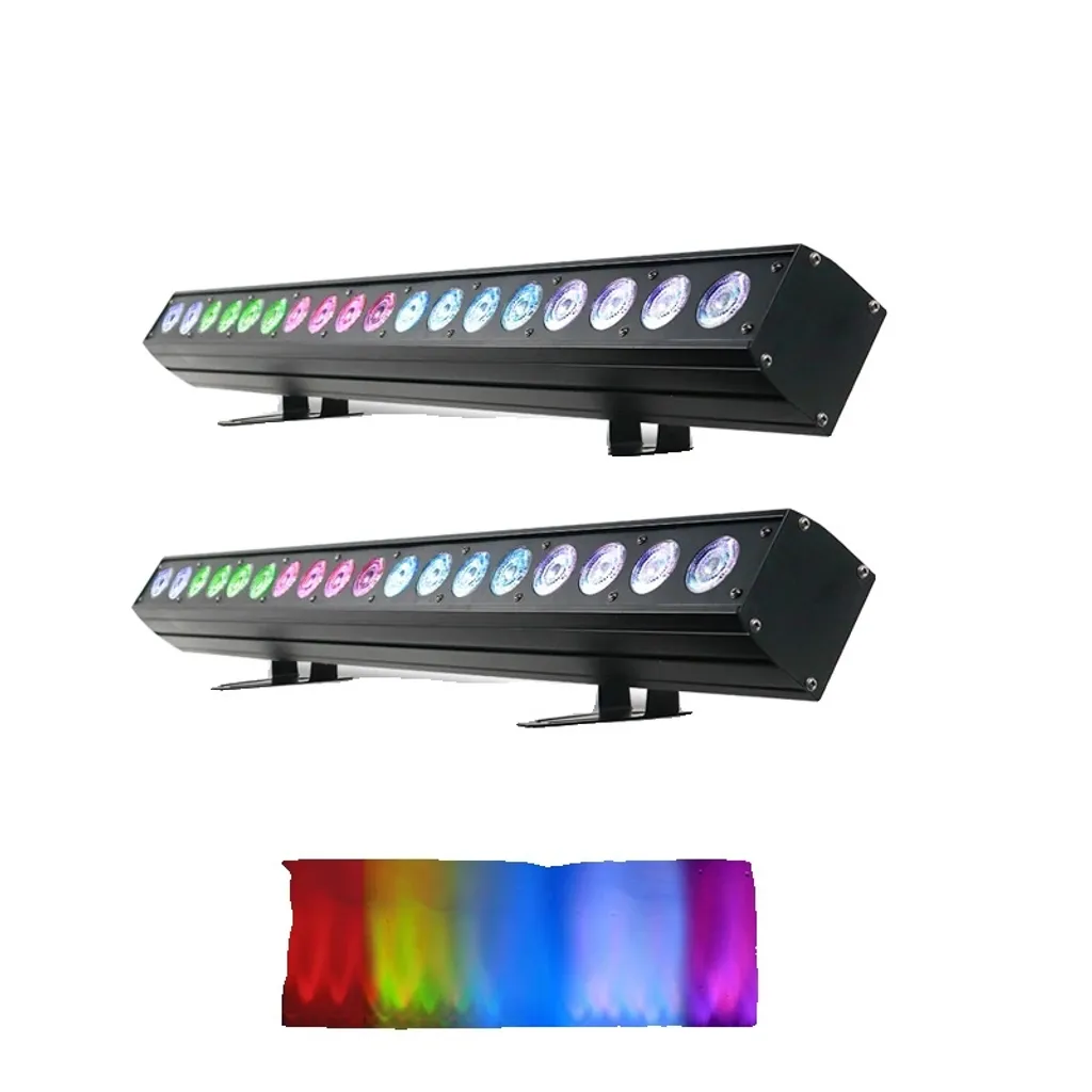Projecteur LED RGBWA UV 6-en-1 Contrôle DMX Châssis Aluminium - Set de 2
