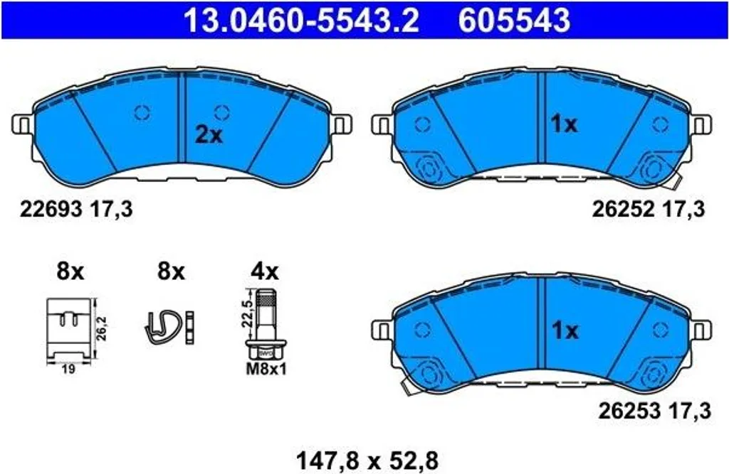 Plateaux de Frein Arrière Ford Ranger 2.0 Ecoblue 4X4 2018 et +