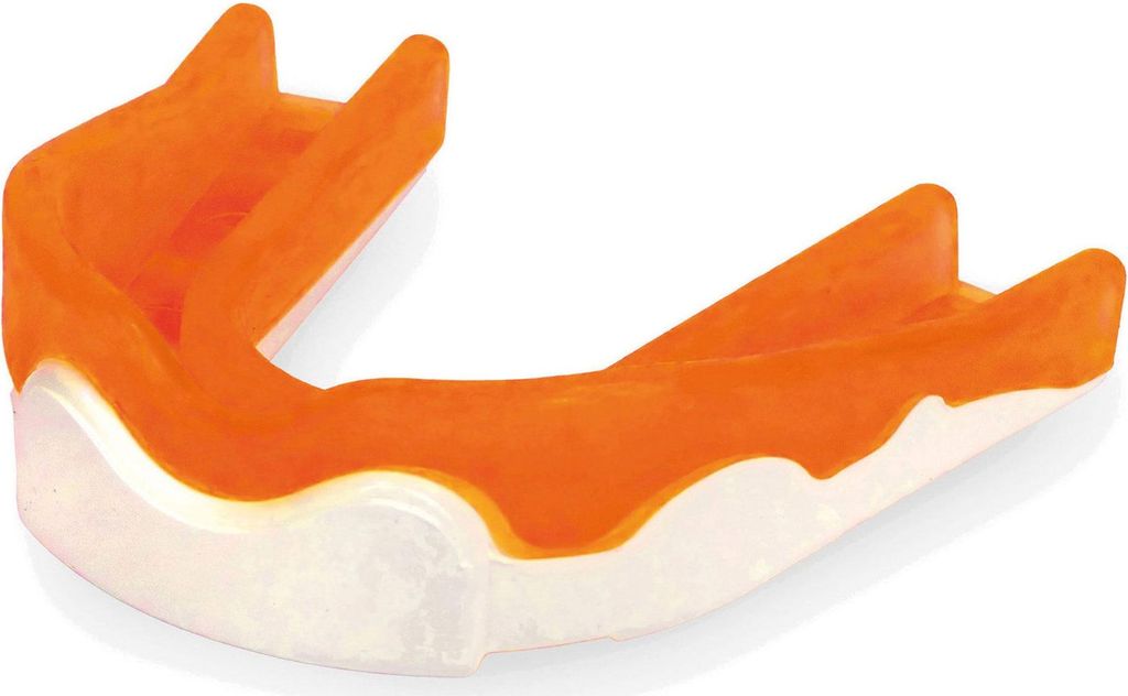 Brabo Mundschutz Senior, orange-weiß, mit antibakterieller Produktbild 