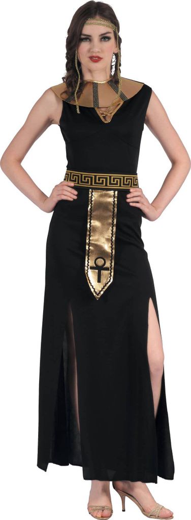 Costume da dea del Nilo da donna Cleopatra nero-oro - S Immagine del prodotto 