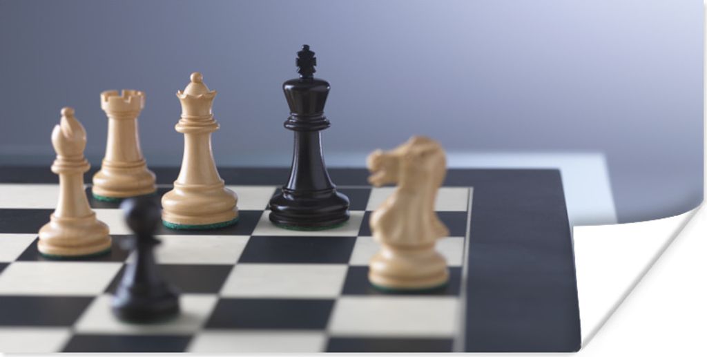 MuchoWow Poster Die weiße Seite ist im Schach in der Mehrheit 120x60 cm - Bild
