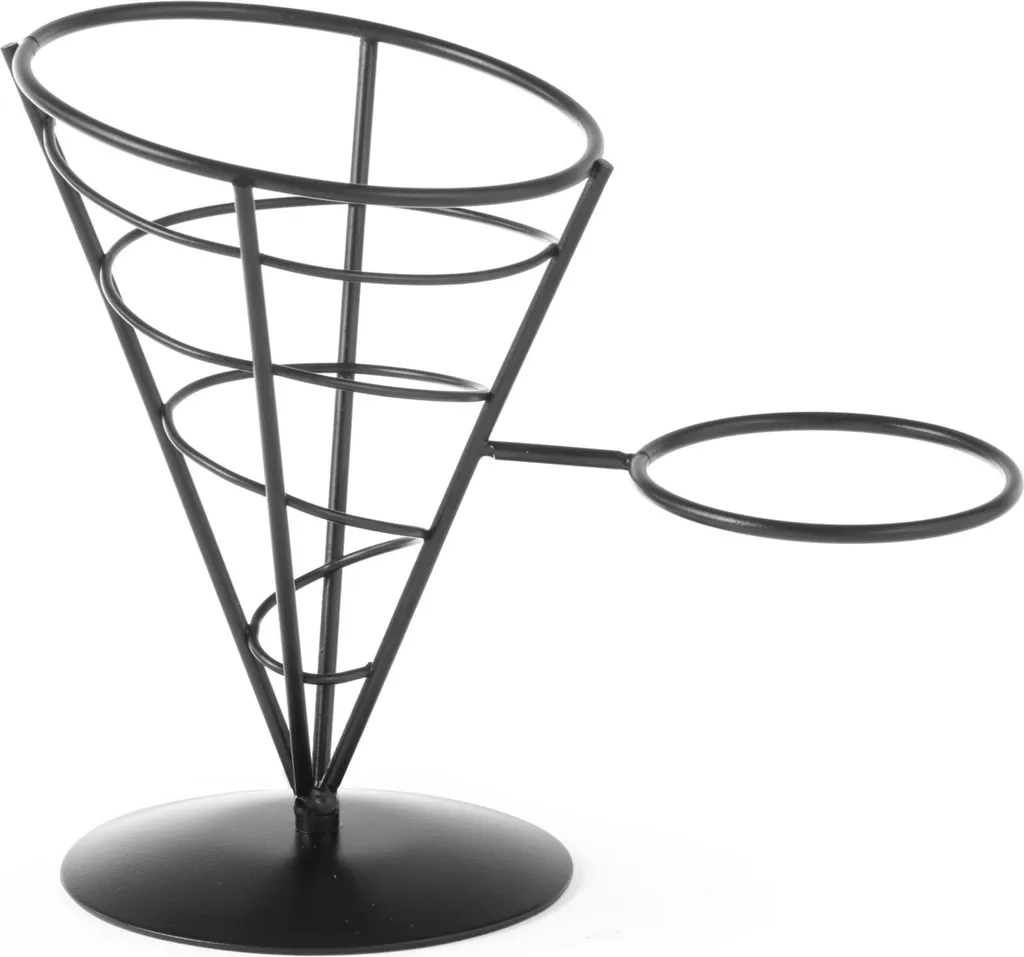 HENDI Porta Cono per Fritti - Dimensioni 210x110x(H)172 mm - Serie Black