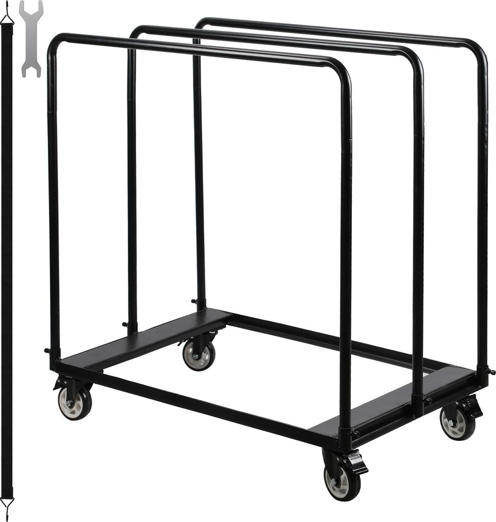 Bettizia Plattenwagen 1000 kg Tragkraft, L115*W56*H119cm, All-Terrain, feststellbare Räder