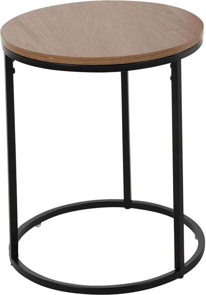 Tables de Service en Pin Clair Set de 2 Pièces au Design Minimaliste