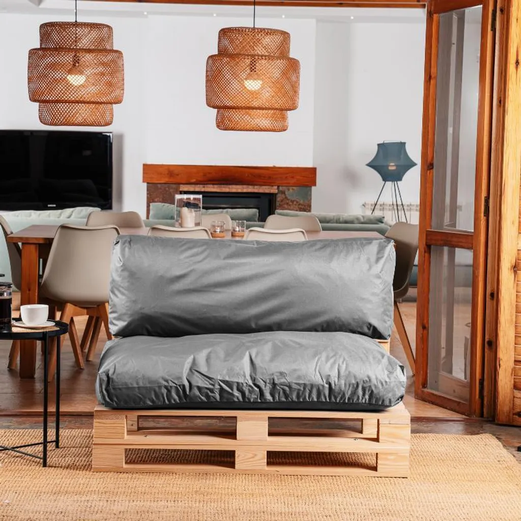 Coussin Palette Imperméable - Solution Déhoussable pour Salon Jardin - 6