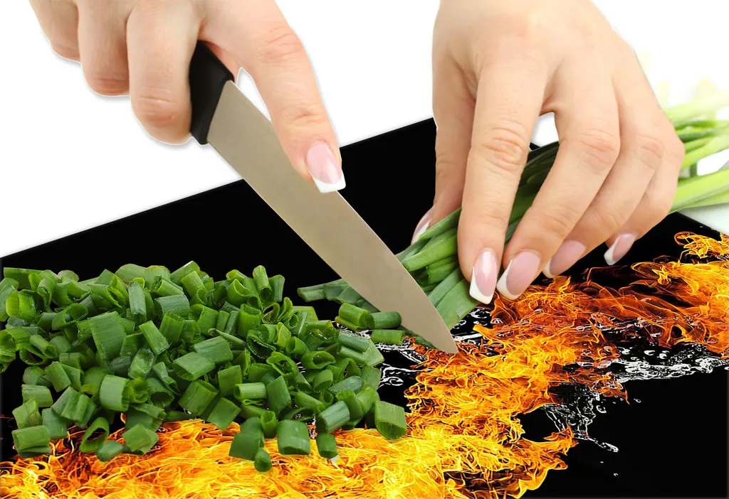 Coprifornelli 90x52 Vetro Temperato Tagliere Universale Acqua Fuoco - 8