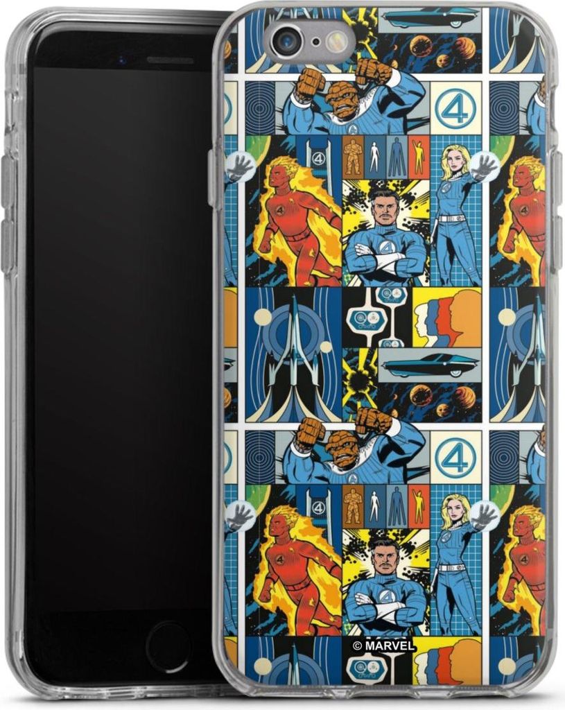 DeinDesign Handyhülle für Apple iPhone 6 Silikon Hülle Case Smartphone Schutzhülle Offizielles Lizenzprodukt Marvel The Fantastic Four