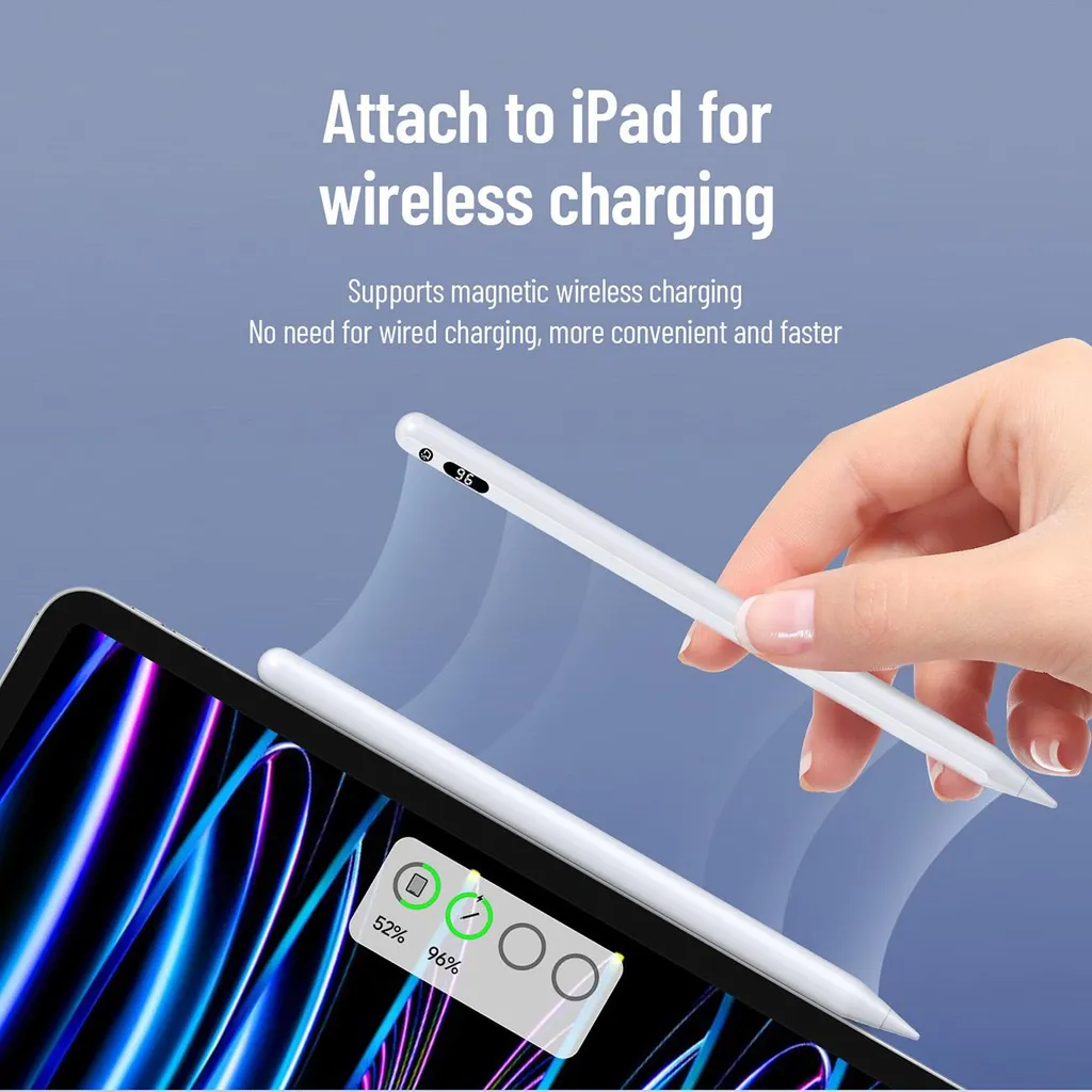 Stylet pour iPad idéal pour prise de notes et dessin sans fil blanc