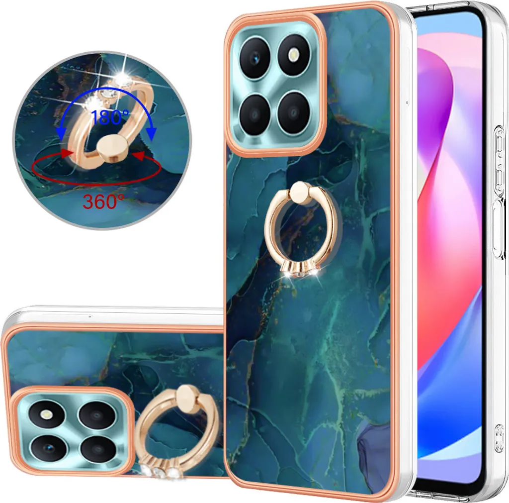 Custodia Honor X6a Silicone con Anello Verde Scuro | Protezione TPU