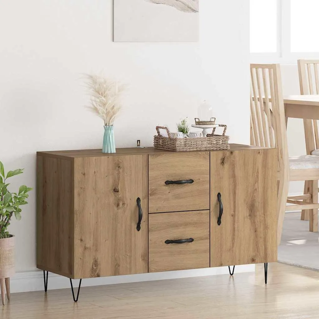 Maison Exclusive Credenza Salvaspazio 100x36x60 cm Rovere e Metallo