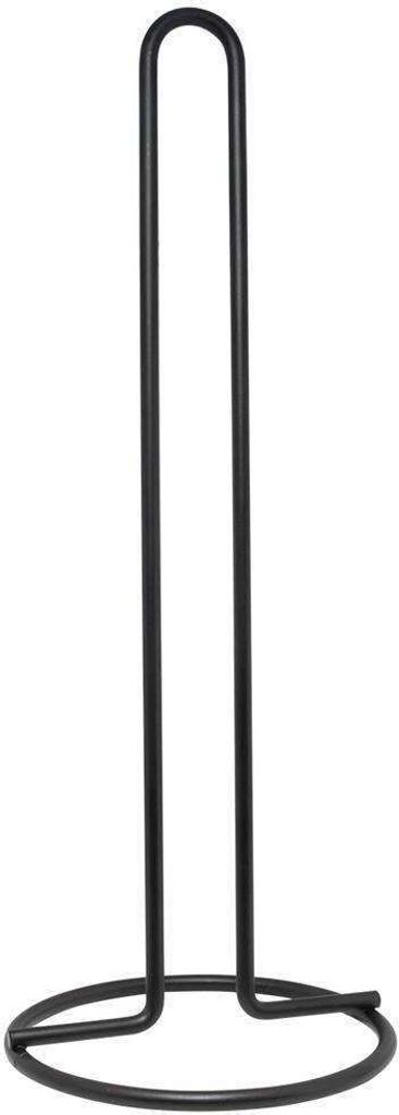 Küchenrollenhalter - Schwarz matt - Metall - H 33 cm