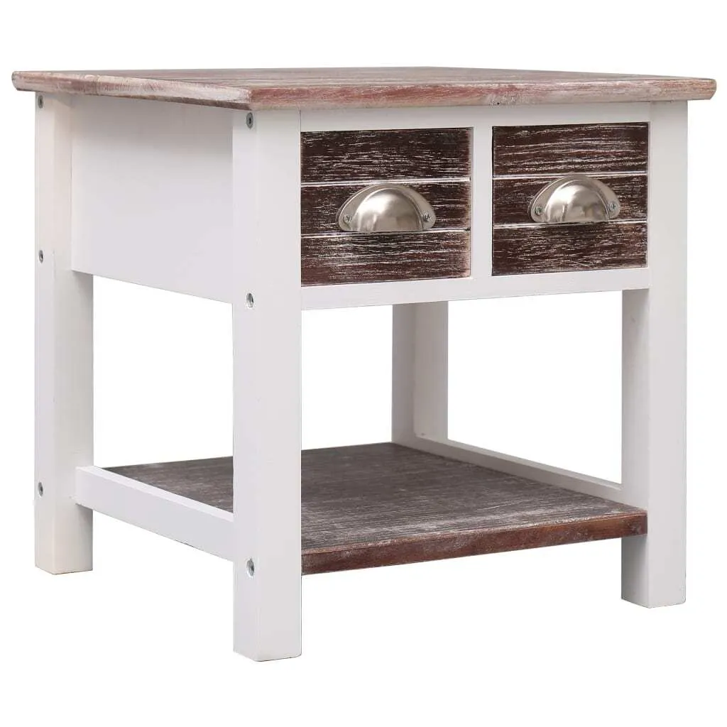 Petite table d'appoint stable en bois brun pour optimiser vos espaces - 7