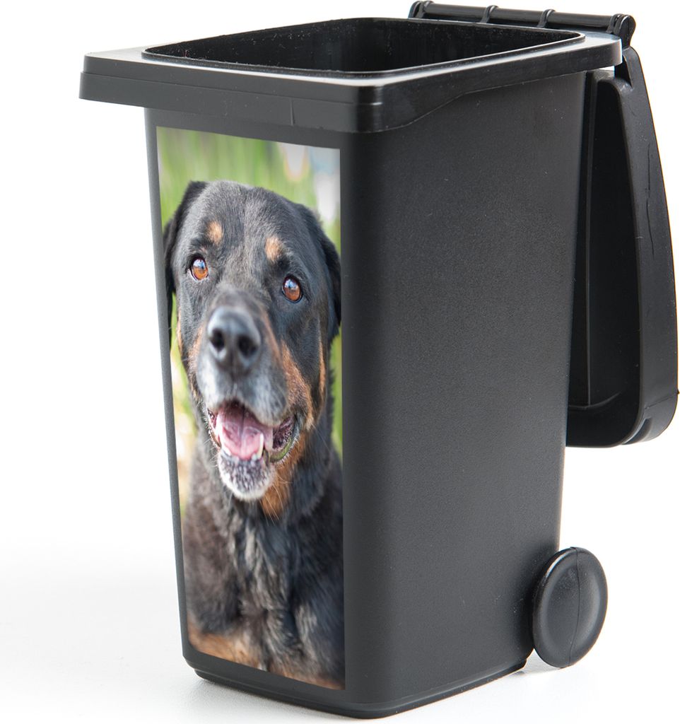 MuchoWow Mülltonnenaufkleber Porträt eines Rottweilers 38x80 cm - Behälteraufkleber - Mülleimer-Aufkleber - Container-Aufkleber