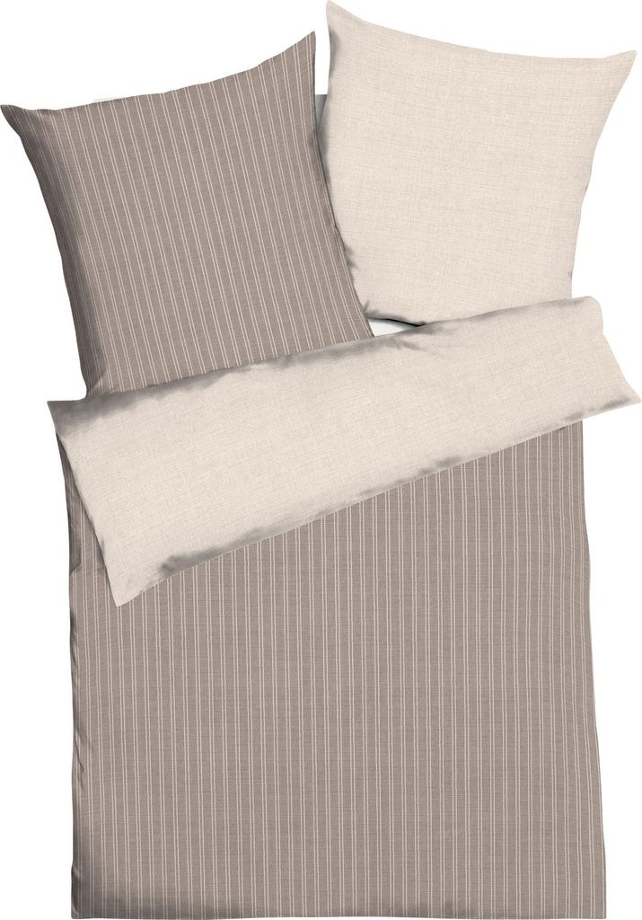 Kaeppel Wendebettwäsche Eternity Combo" cappuccino 1x 200x200 cm + 2x 80x80 cm"
