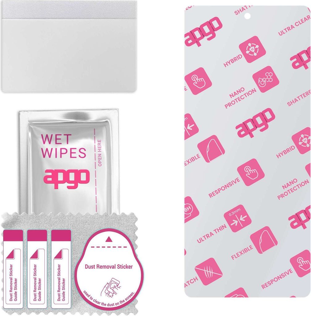 apgo Ultra-klar Hybrid Schutzglas kompatibel mit TCL 20L Plus, Flexible Nano Glass, toller Ersatz für Hartglas, kratzfester Displayschutzglas, Dis...