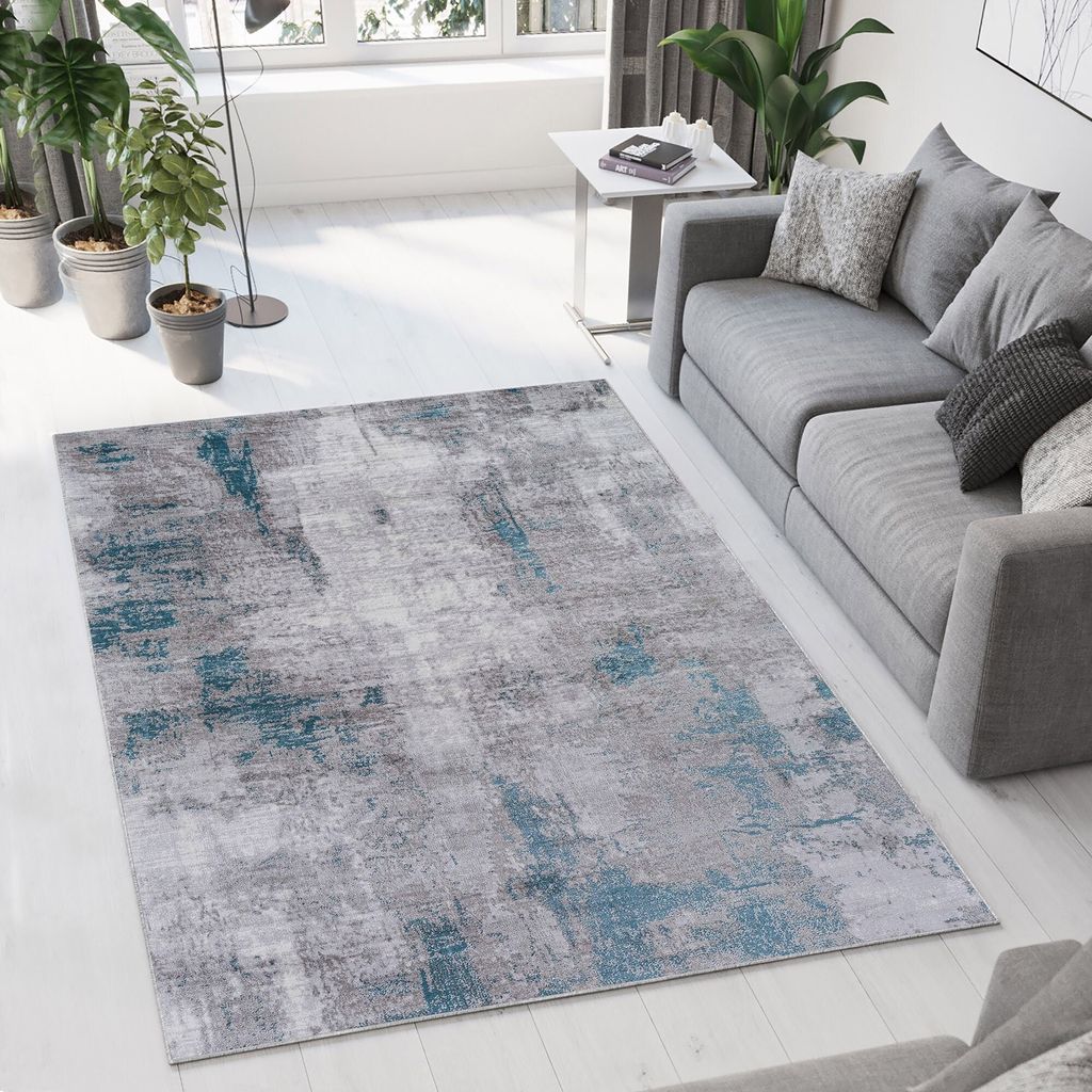 Conceptum Hypnose, Woopamuk212, Teppich (180 x 280), 70 % BAUMWOLLE / 30 % POLYESTER, Blau, 180 x 280 cm