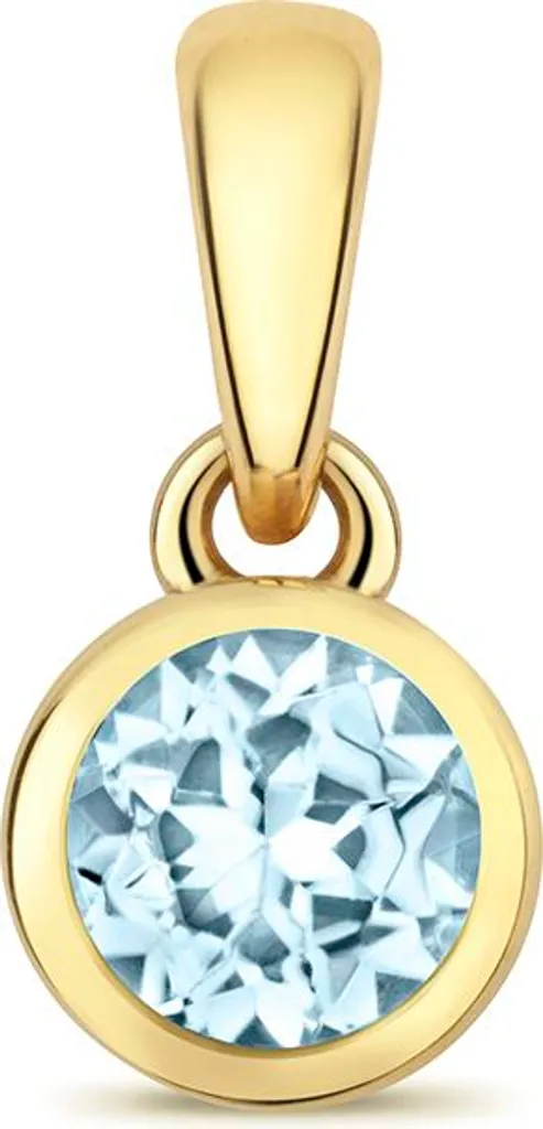 Pendentif Aquamarine et Or pour Cadeau Anniversaire Femme - TRS34950