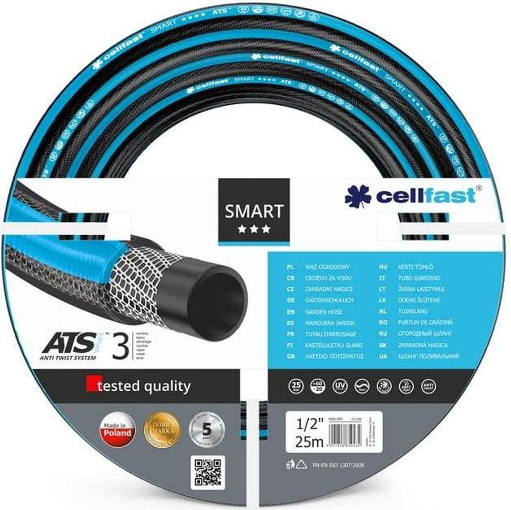 CELLFAST. Manguera de jardín inteligente ATS, 1/2 pulgada, Imagen del producto 