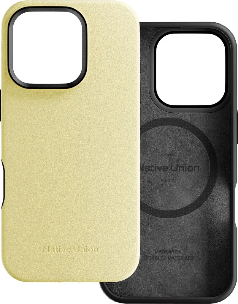 Évitez les rayures sur iPhone 16 - Coque Native Union MagSafe jaune chic