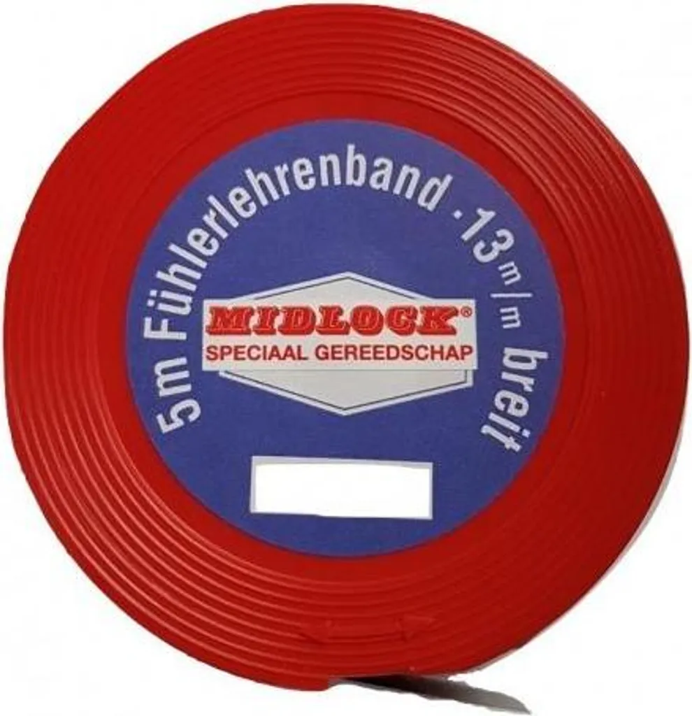 Ruban de mesure ultra-fin 0.01 mm Midlock 5 m en acier pour réglage de jeu