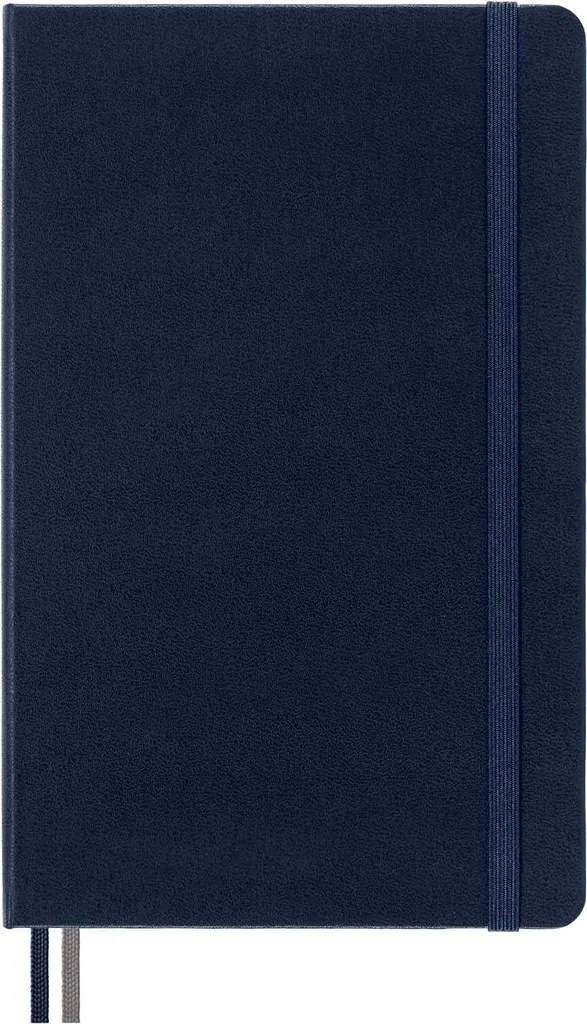 Moleskine - Classic Notebook Expanded, Taccuino a Righe, Copertina Rigida e Chiusura ad Elastico, Formato Large 13 x 21 cm, Colore Blu Zaffiro, 400 Pagine