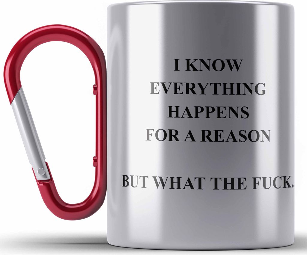 Trendation - Lustige Edelstahl Tasse Karabiner mit Spruch für Frauen Männer Arbeit Büro Lustig Edelstahl Tasse Karabinern Becher mit Sprüchen K...