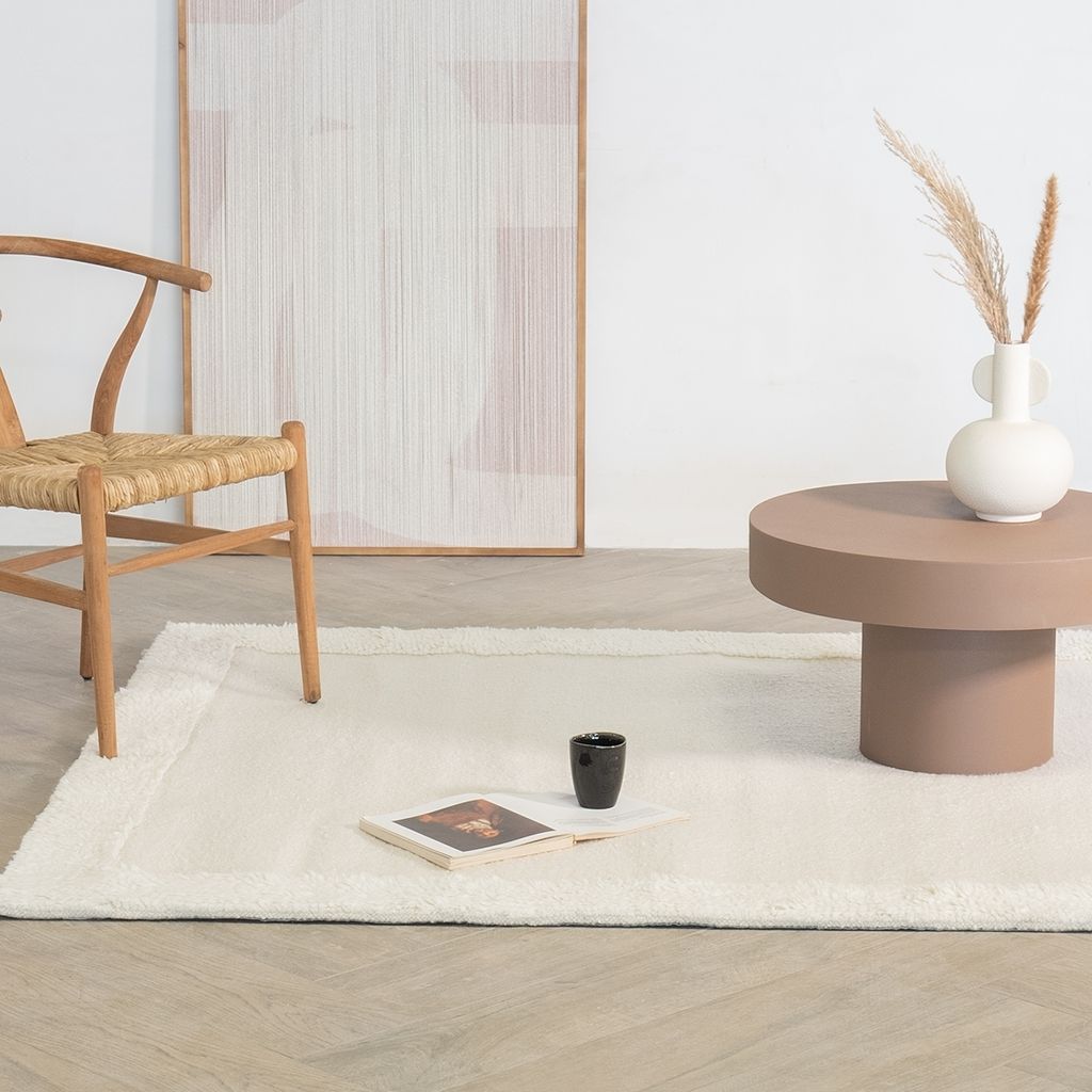 Teppich Rechteckig - Beige Wolle - 200x300x2cm - Teppich Norah - Giga Meubel