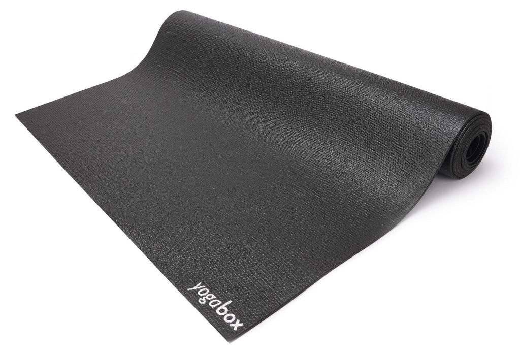 Studio Yogamatte Premium - in Deutschland hergestellt, Farbe:schwarz, Größe:183 x 60 x 0,45 cm