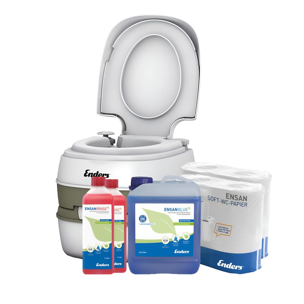 Enders Comfort large+ Rinse+ Blue+ 2,5 L Papier Toilettenpapier Campingtoilette