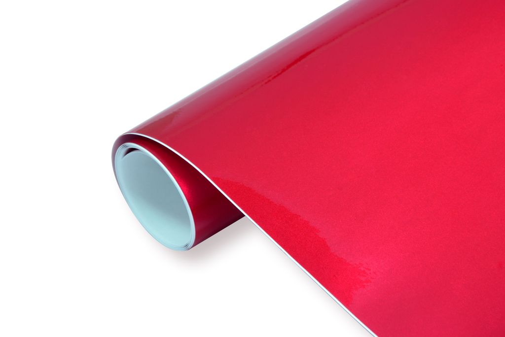 20,39€/m² 400 x 152 cm Rot Glanz Folie selbstklebend und blasenfrei 