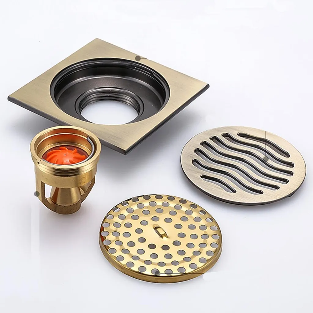 Siphon de sol magnétique anti-odeur avec joint hydraulique en chrome