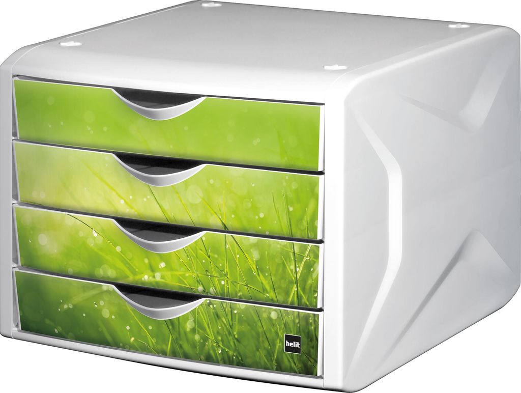 helit Schubladenbox Chameleon 4 Schübe Nachbildung springtime