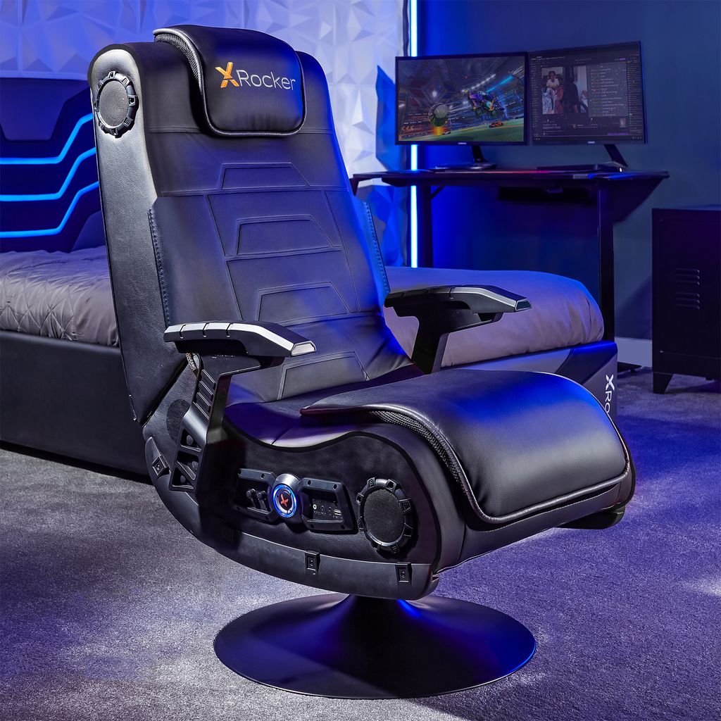 XRocker X Rocker Pro 4.1 - Konsolen-Gamingstuhl - Gepolsterter - ausgestopfter Sitz - Gepolsterte - ausgestopfte Rückenlehne - Universal - Schwarz...