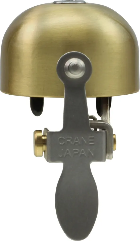Sonnette de vélo vintage Crane E-NE Bell en laiton doré mat 37mm