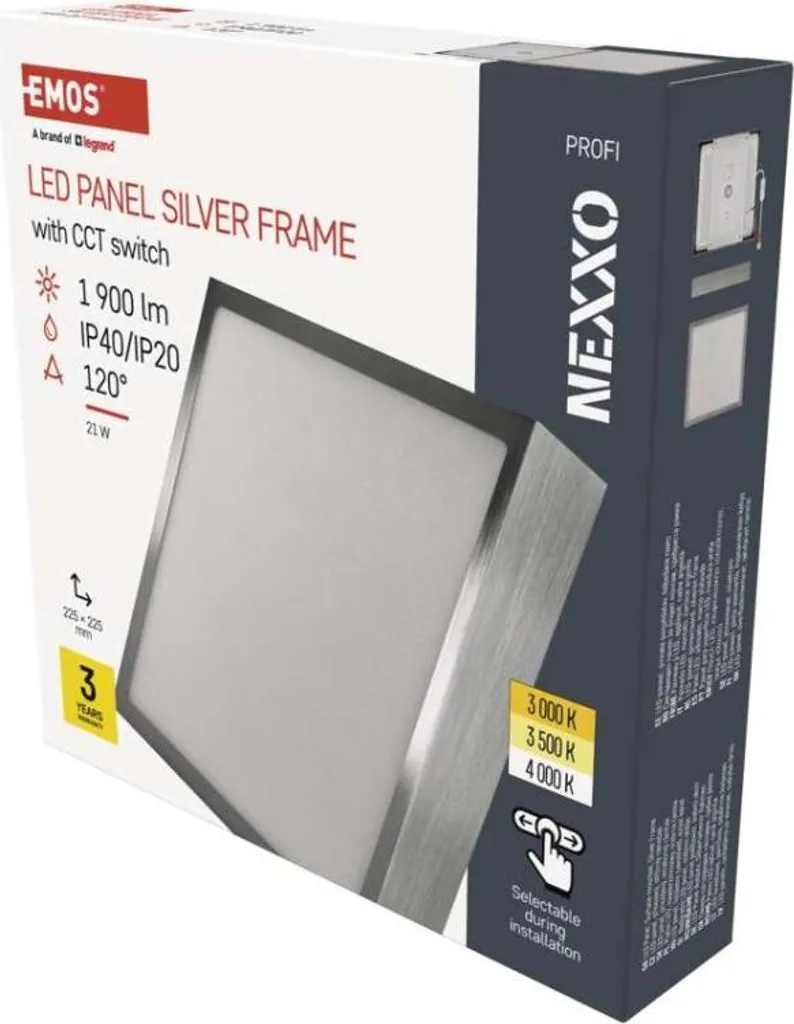 Éclairage Plafond LED 22,5cm pour Cuisine et Salon EMOS Nexxo 21W