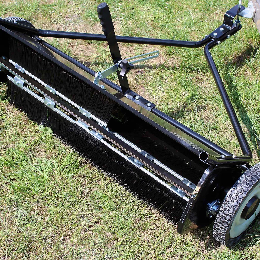 Balayeuse Tractée 120 cm à Grande Capacité 415L et Roues Robustes