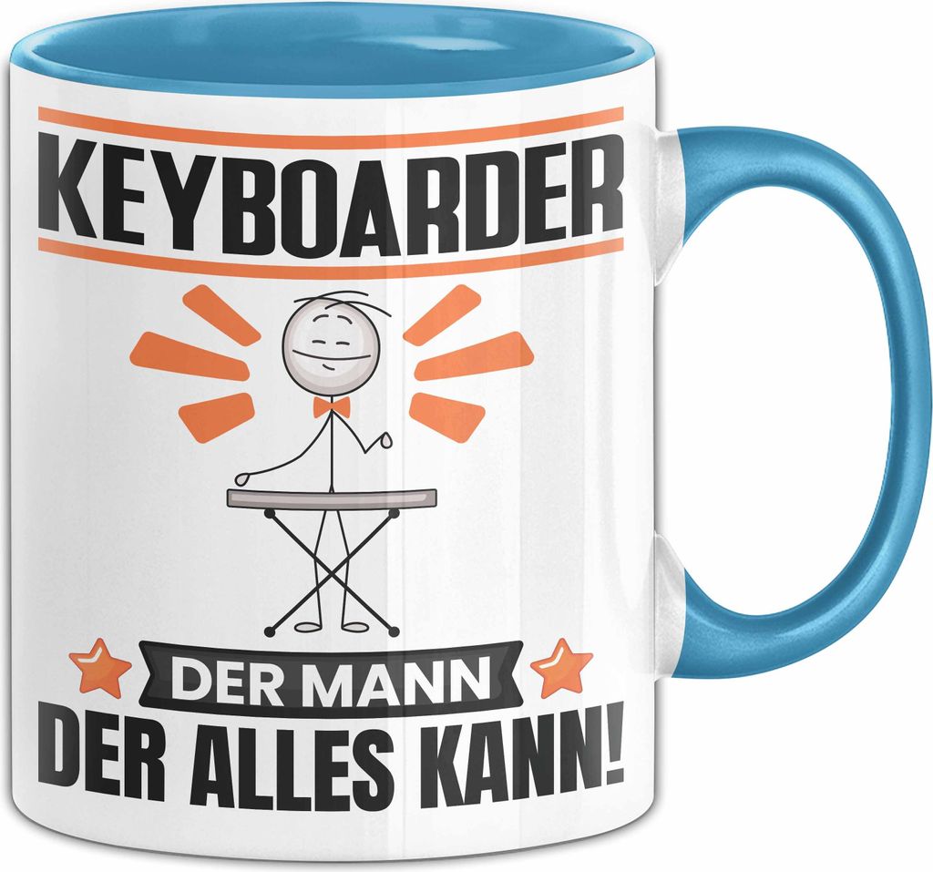 Keyboarder Tasse Geschenk für Keyboarder Der Mann Der Alles Kann Geschenkidee zum Geburtstag (Blau)