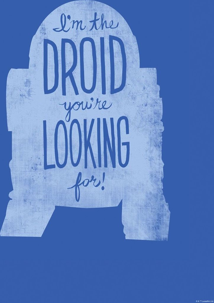 Disney Poster R2D2 quotes Blau - 612173 - 50 x 70 cm