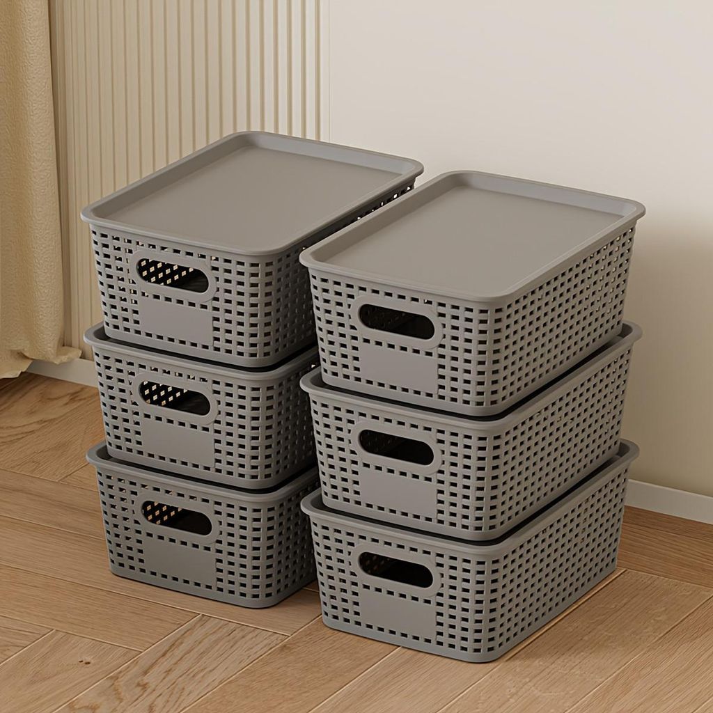 6 stapelbare Aufbewahrungsboxen Produktbild 