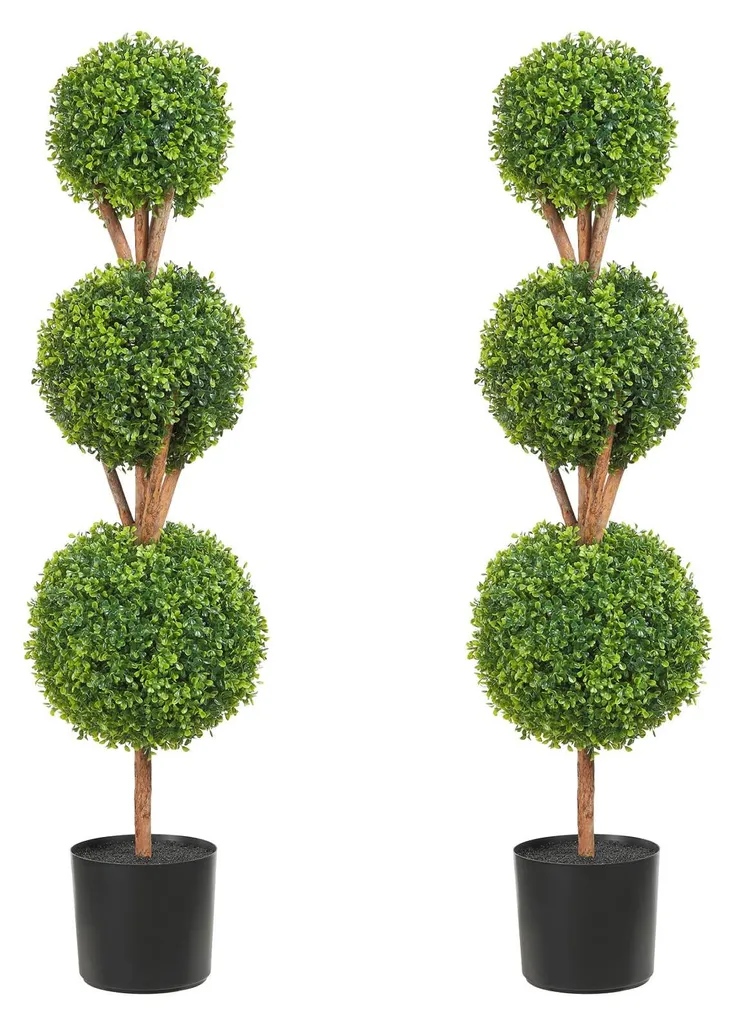 Plante artificielle buis en pot 122 cm, arbuste décoratif avec éclairage LED