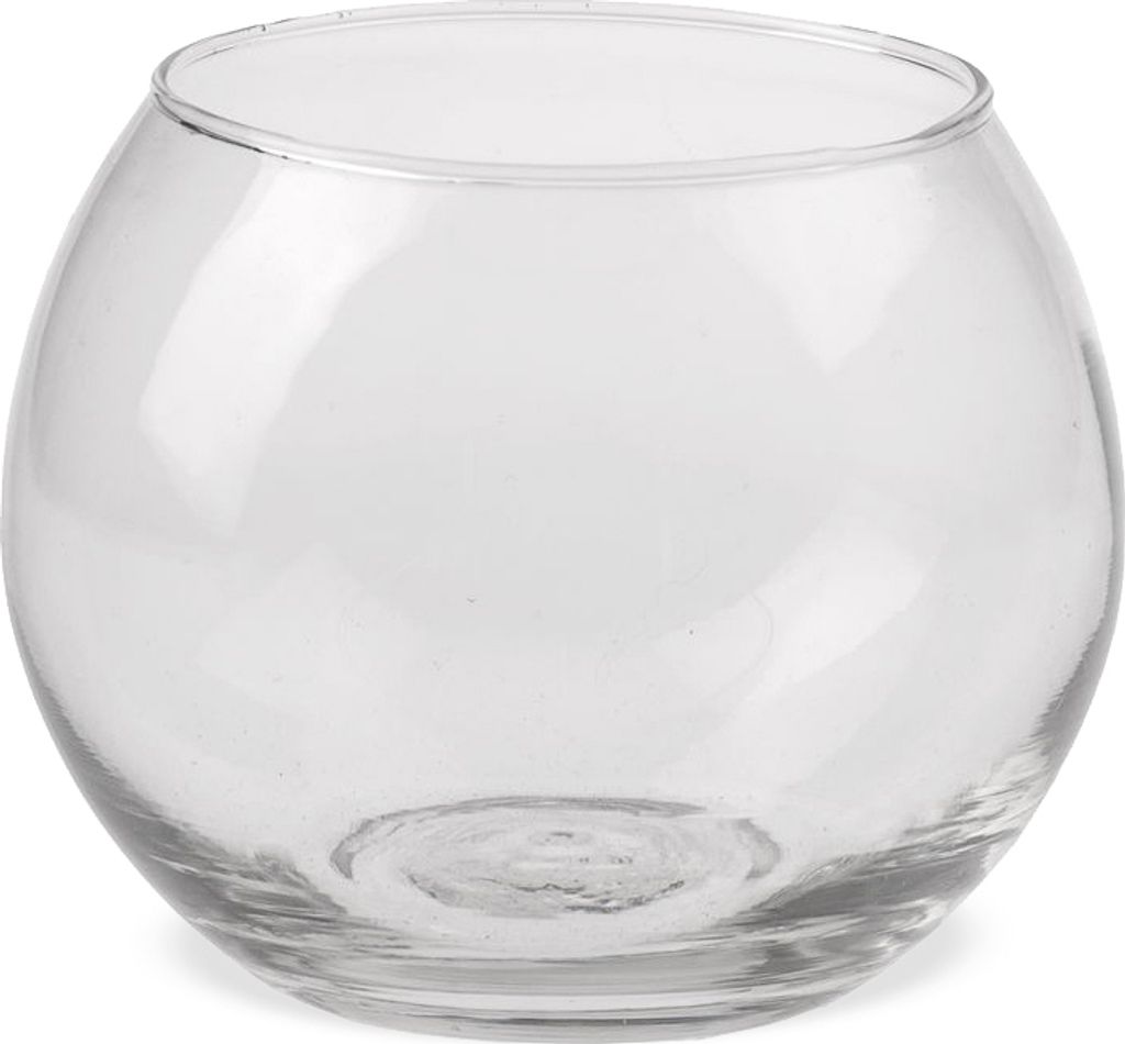 Glasvase Blumenvase Kugelform flacher Boden klar Ø 10x8 cm
