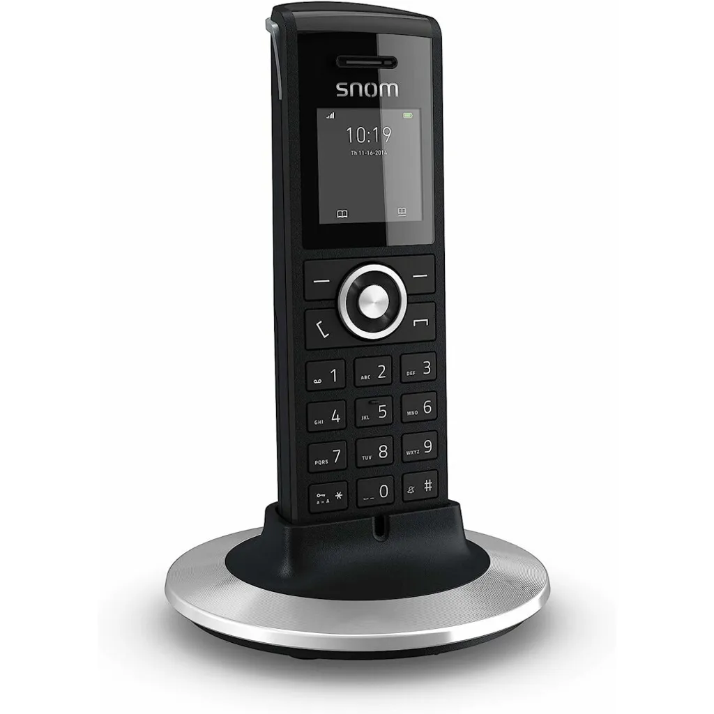 Snom M25 Téléphone IP sans fil DECT Noir Écran TFT pour Standard Pro