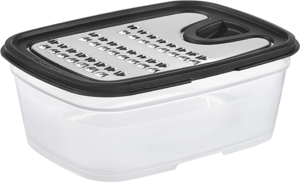 GastroMax Reibe mit Auffangbehälter transparent/schwarz Produktbild 