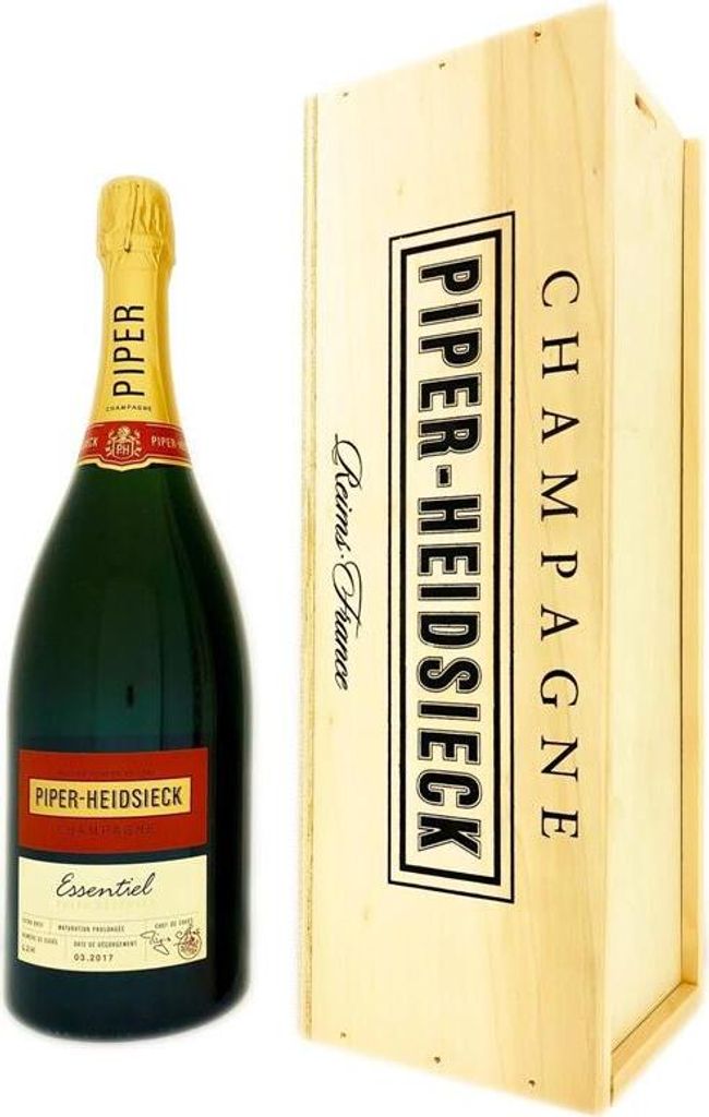 Piper-Heidsieck Essentiel Extra Brut MAGNUM 2014 in Holzkiste 1500ml 12% Vol.